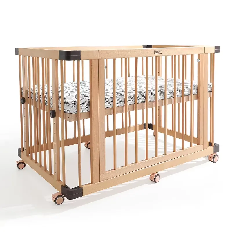 Baby Nursery Furniture Sets - Masif Kayın Ağacından Bebek Beşiği Çok