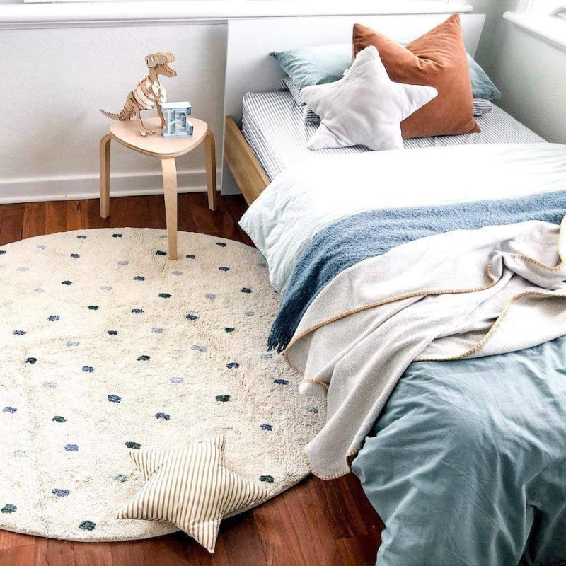 Baby Nursery Fabric - Nokta kabarık halı oturma odası yuvarlak