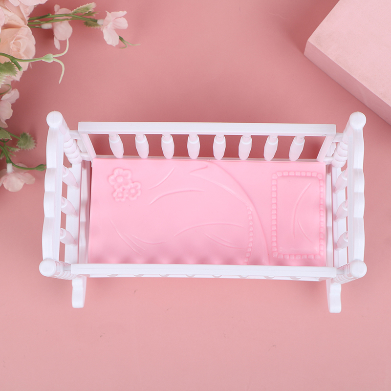 Baby Nursery Bed - Mini Bebek Çıngırak Oyuncak Pembe Beyaz