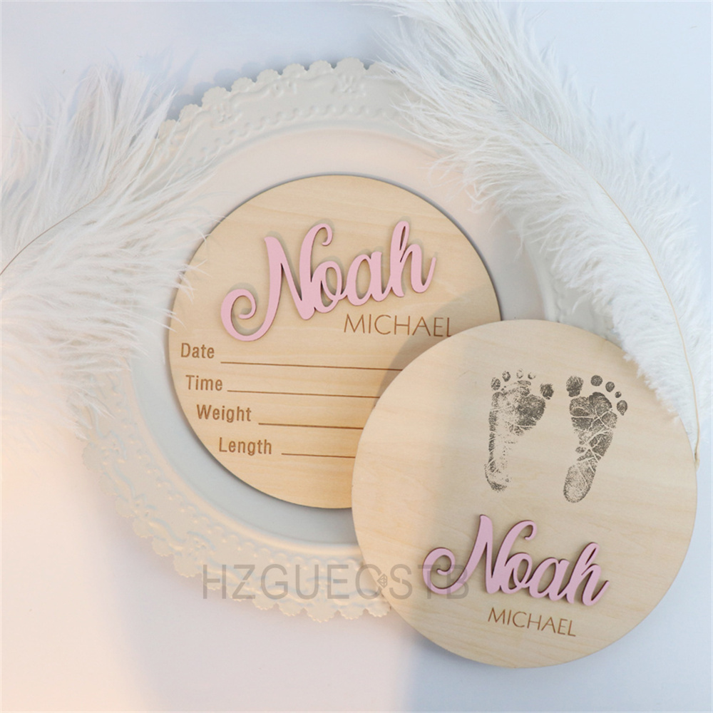 Baby Nursery Sign - Bir Set özel ad doğum duyuru