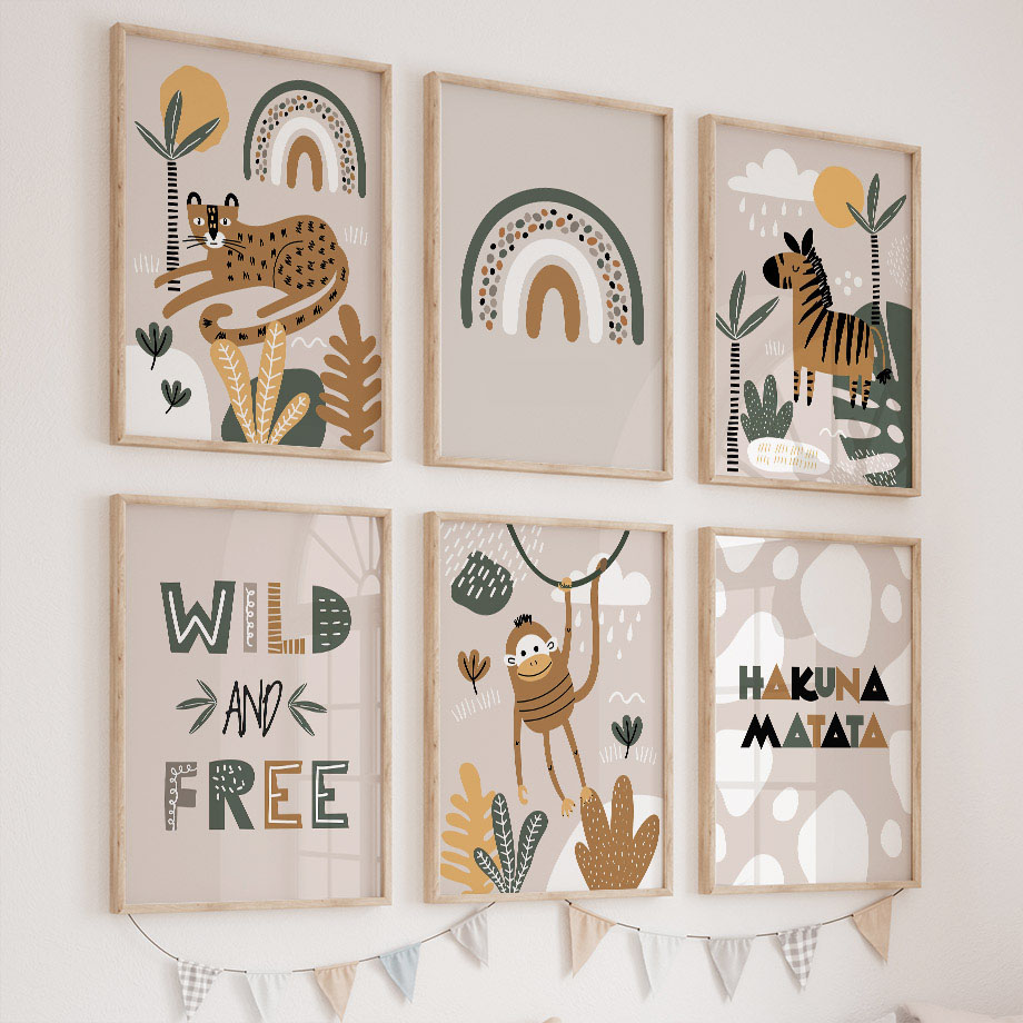 Leopar Zebra Maymun Orman Hayv - Baby Nursery Jungle incelemesi ve fiyatı