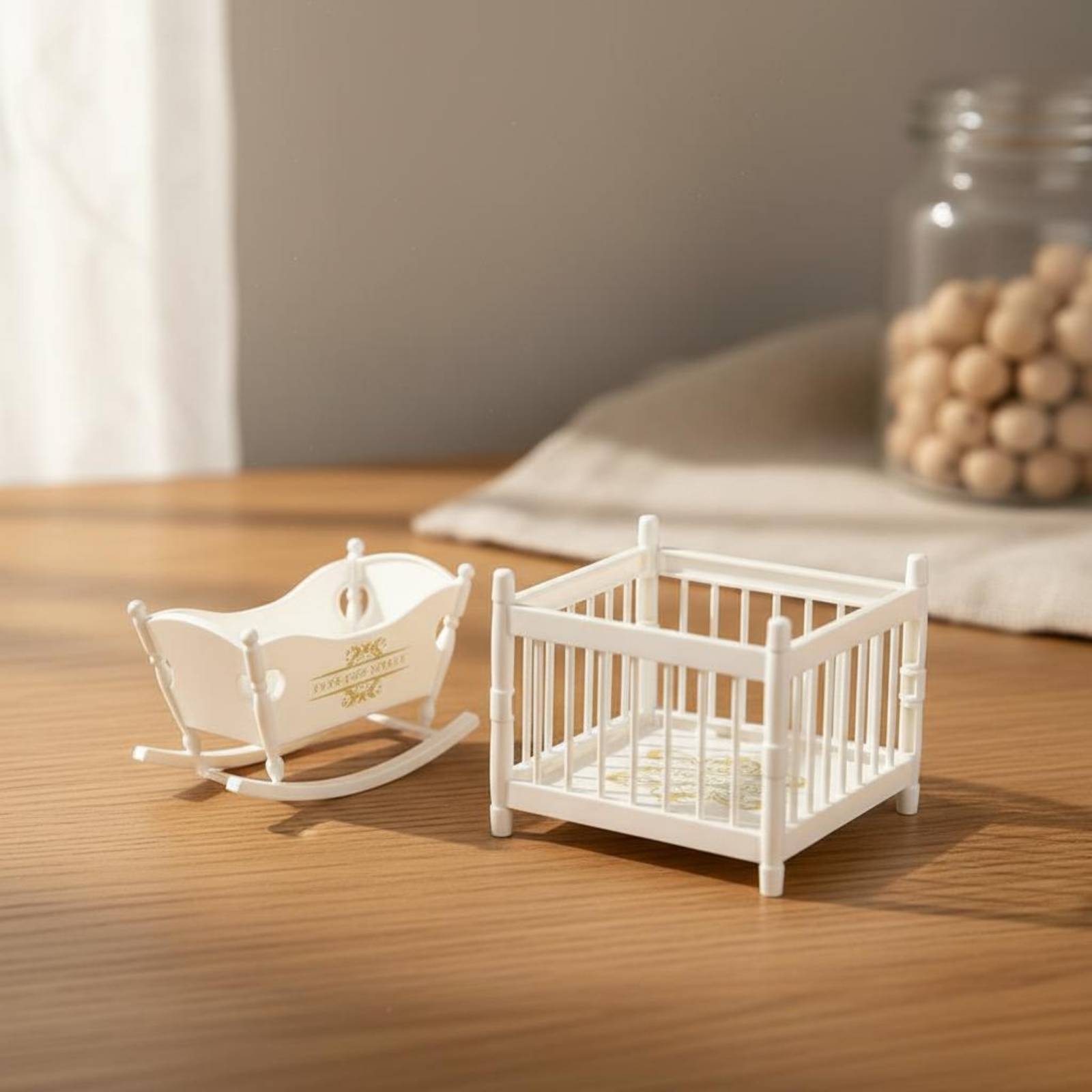 2 Parça Minyatür Beşik ve Bebe - Baby Nursery Furniture Sets incelemesi ve fiyatı