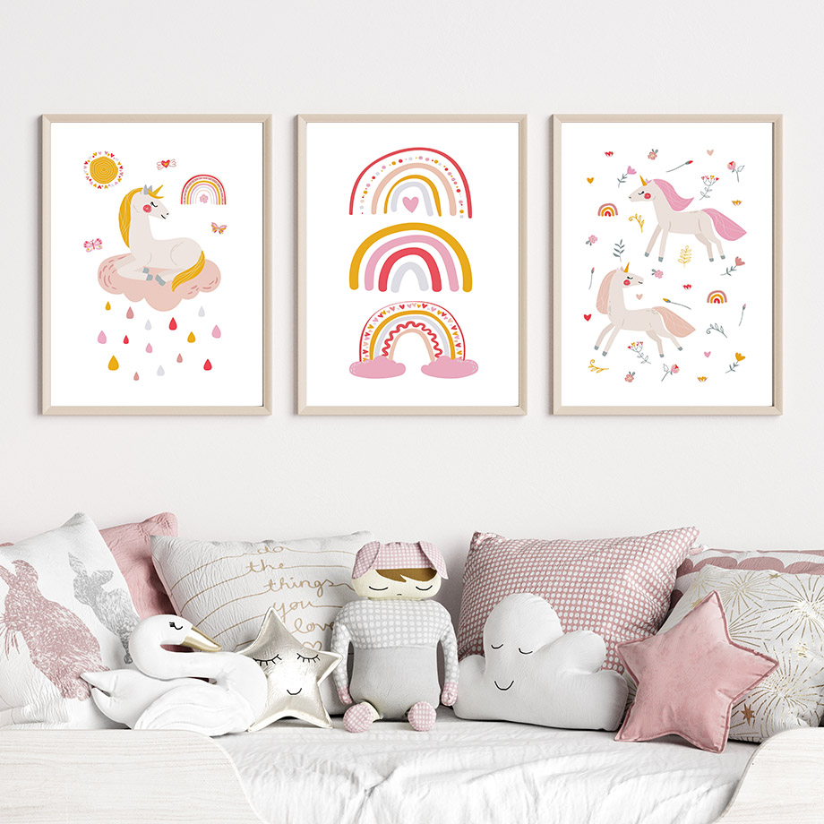 Kawaii Karikatür Unicorn Gökku - Baby Unicorn Nursery incelemesi ve fiyatı