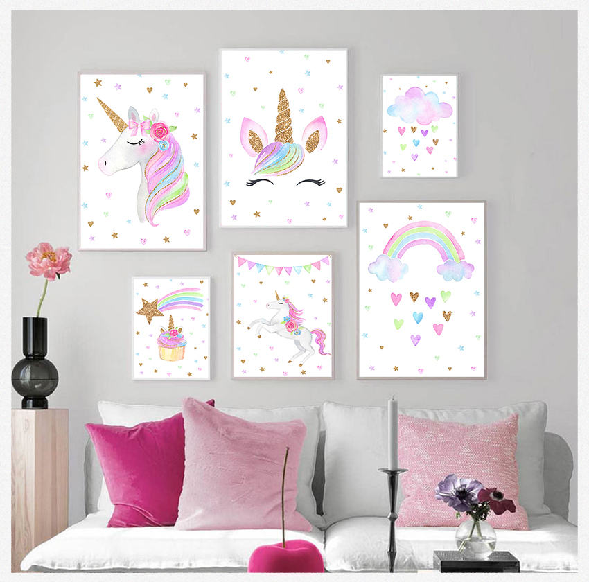 Sevimli Tuval Boyama İskandina - Baby Unicorn Nursery incelemesi ve fiyatı