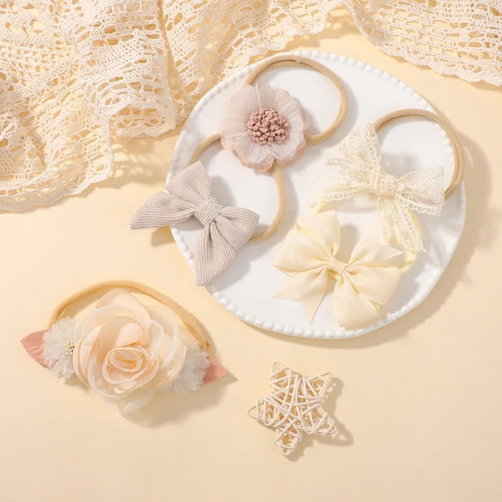 5 adet bebek çiçek dantel yay  - Baby Nursery Set incelemesi ve fiyatı