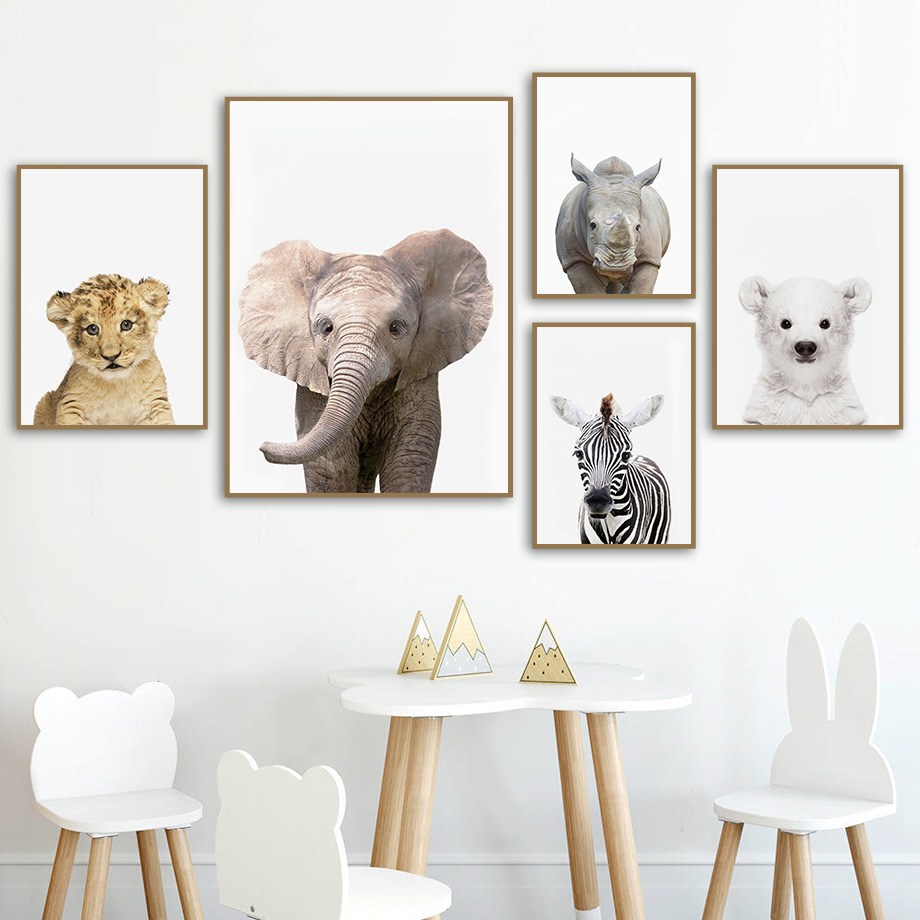 1 adet çerçevesiz kanvas tablo - Baby Nursery Jungle incelemesi ve fiyatı